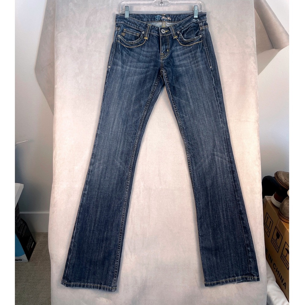 Miss Me JP4410X Jeans Y2K Dark Wash Low Rise Bootcut Flare Western 29 Americana
